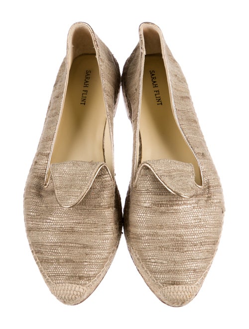 Sarah Flint Leather Trim Embellishment Espadrilles