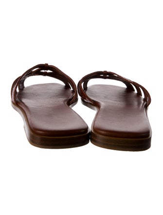Sarah Flint Embossed Leather Slides