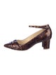 Sarah Flint Patent Leather Animal Print Pumps