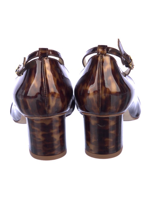 Sarah Flint Patent Leather Animal Print Pumps