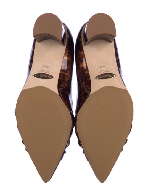 Sarah Flint Patent Leather Animal Print Pumps