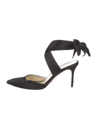 Sarah Flint Satin Bow Accents Mules