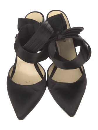 Sarah Flint Satin Bow Accents Mules