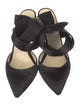 Sarah Flint Satin Bow Accents Mules