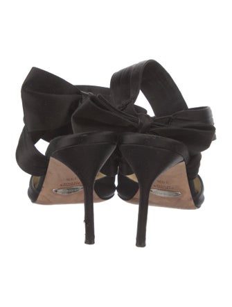 Sarah Flint Satin Bow Accents Mules