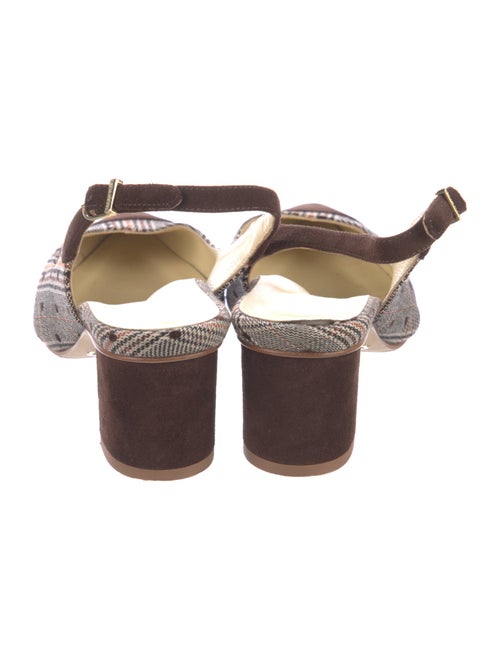 Sarah Flint Suede Printed Slingback Pumps