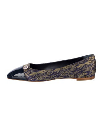 Sarah Flint Jacquard Printed Ballet Flats
