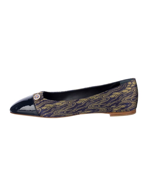 Sarah Flint Jacquard Printed Ballet Flats