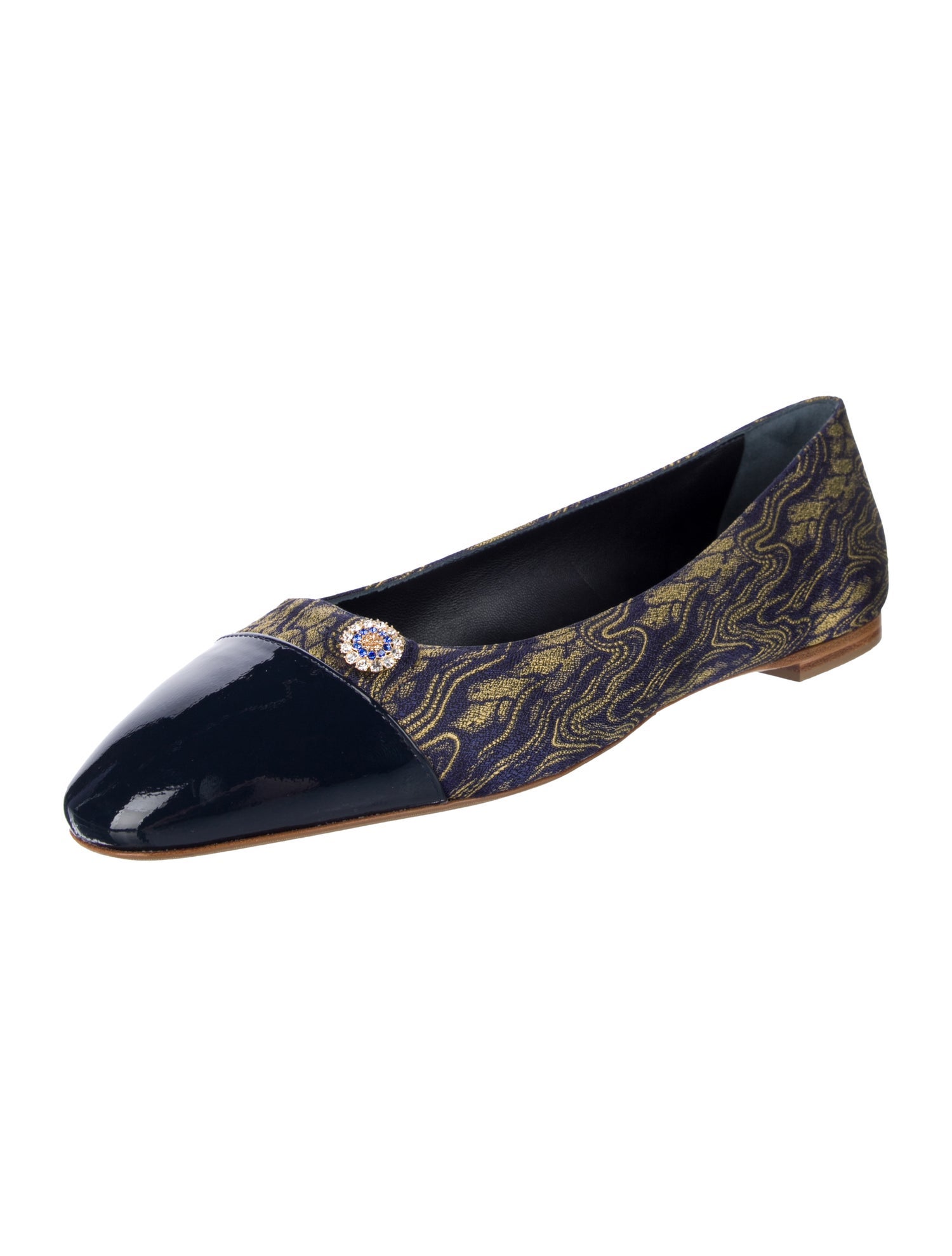 Sarah Flint Jacquard Printed Ballet Flats