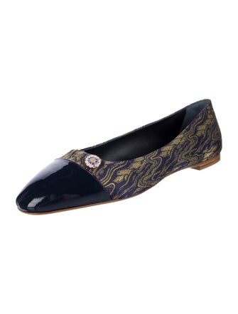 Sarah Flint Jacquard Printed Ballet Flats