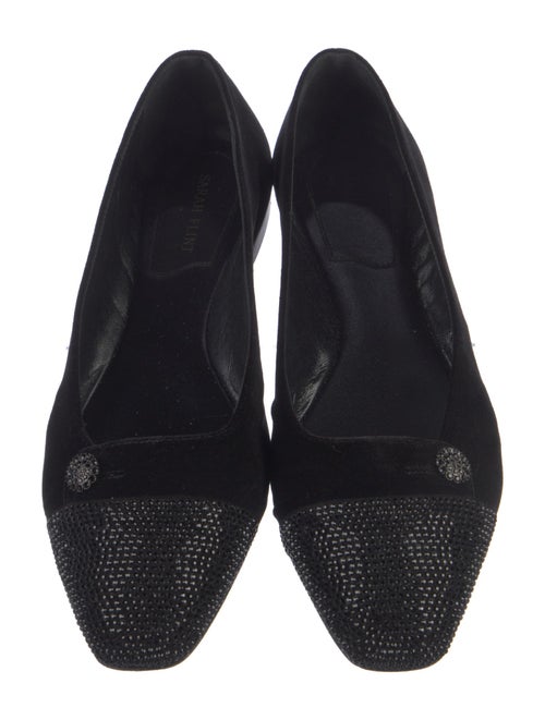 Sarah Flint Velvet Crystal Embellishments Flats