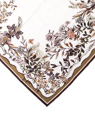 Sarah Flint Silk Floral Print Scarf
