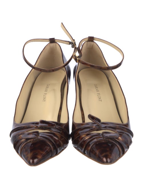 Sarah Flint Patent Leather Animal Print Pumps