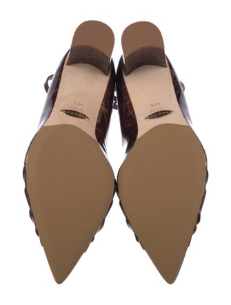 Sarah Flint Patent Leather Animal Print Pumps