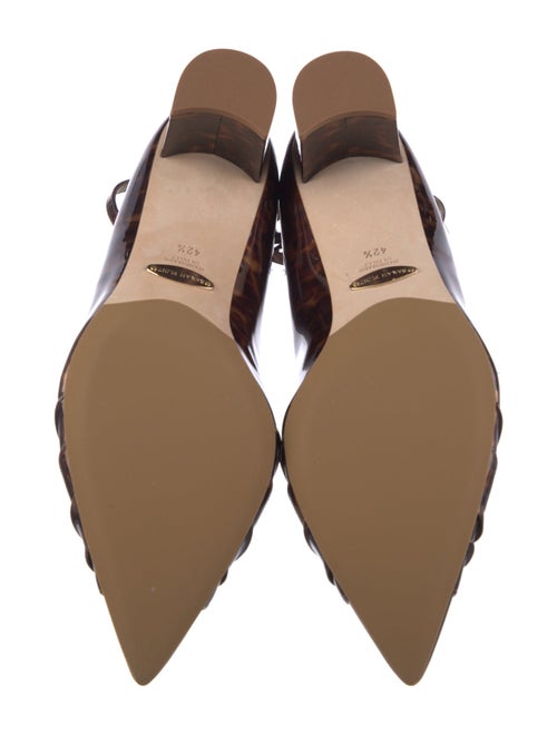 Sarah Flint Patent Leather Animal Print Pumps