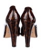 Sarah Flint Patent Leather Animal Print Pumps