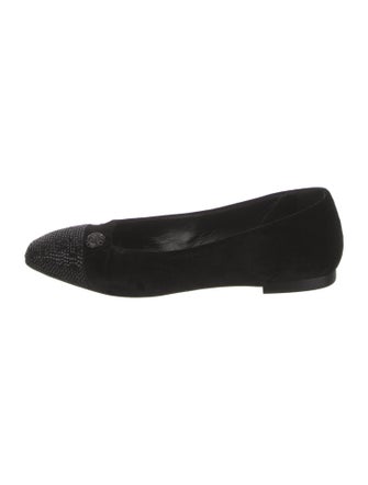 Sarah Flint Velvet Crystal Embellishments Flats