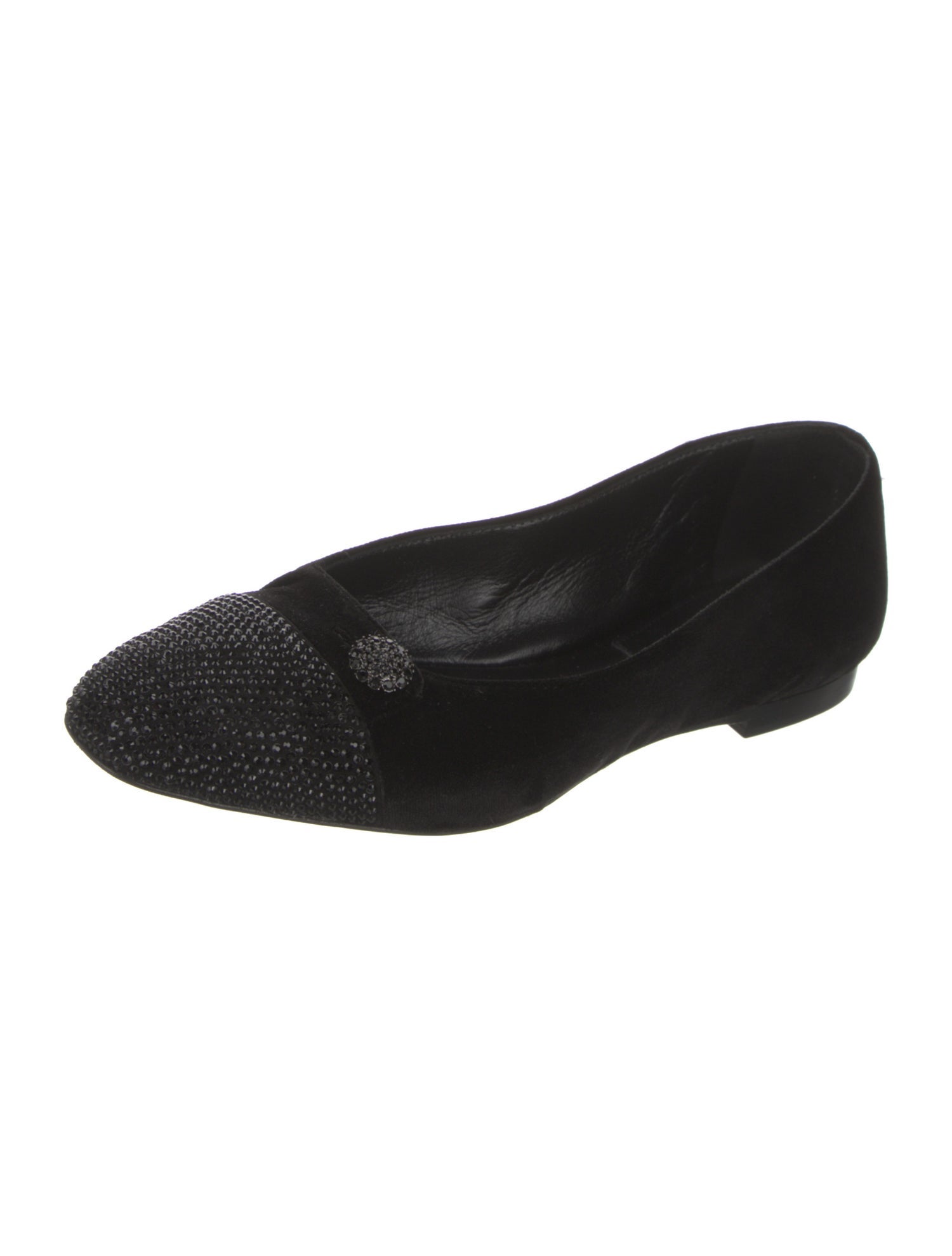 Sarah Flint Velvet Crystal Embellishments Flats