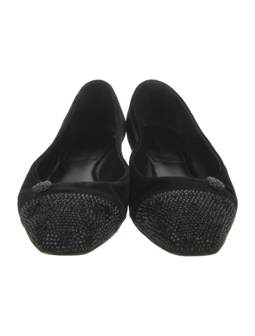 Sarah Flint Velvet Crystal Embellishments Flats