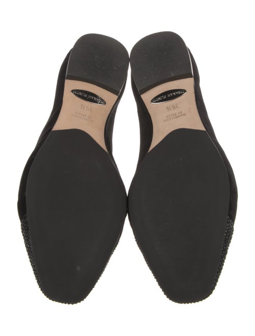 Sarah Flint Velvet Crystal Embellishments Flats