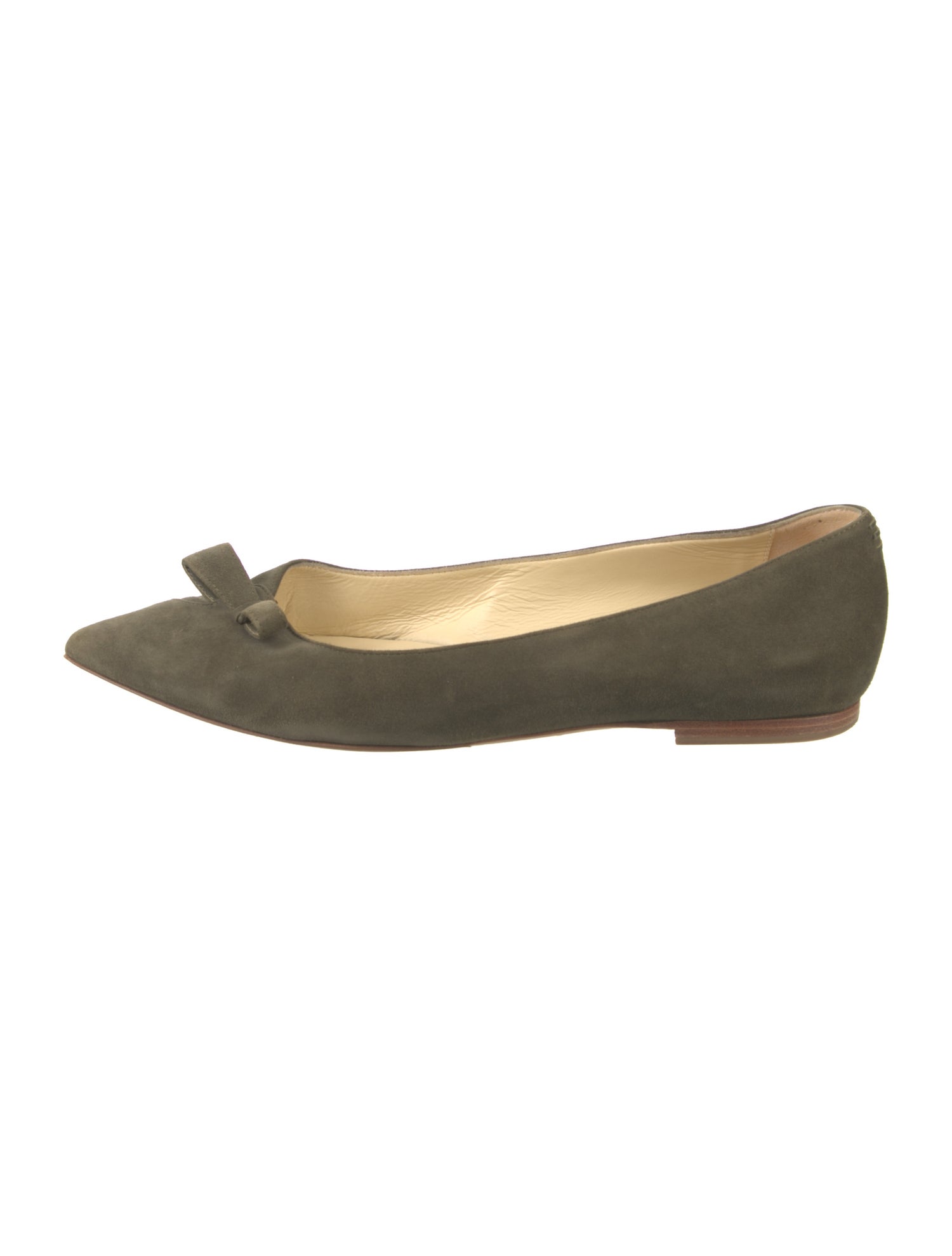 Sarah Flint Suede Bow Accents Ballet Flats