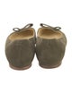 Sarah Flint Suede Bow Accents Ballet Flats