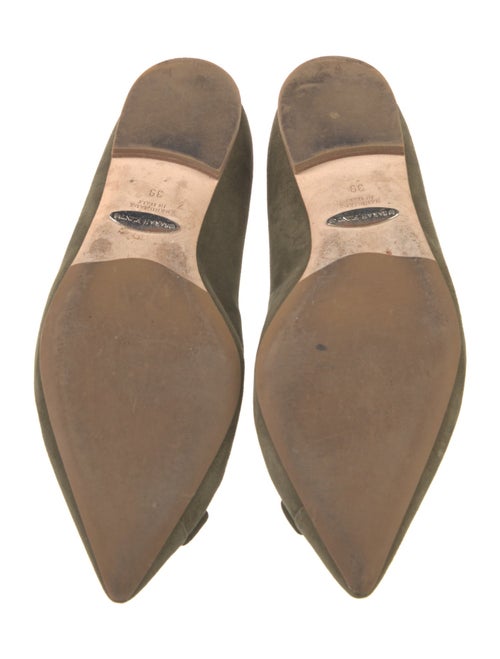 Sarah Flint Suede Bow Accents Ballet Flats