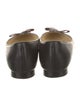 Sarah Flint Leather Bow Accents Ballet Flats
