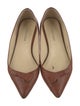 Sarah Flint Leather Bow Accents Ballet Flats