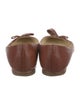 Sarah Flint Leather Bow Accents Ballet Flats