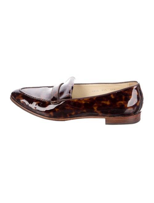 Sarah Flint Patent Leather Animal Print Loafers