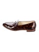Sarah Flint Patent Leather Animal Print Loafers