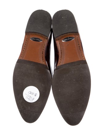 Sarah Flint Patent Leather Animal Print Loafers