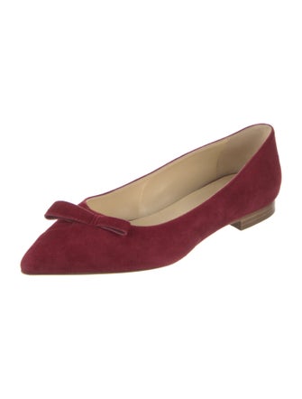 Sarah Flint Suede Bow Accents Flats