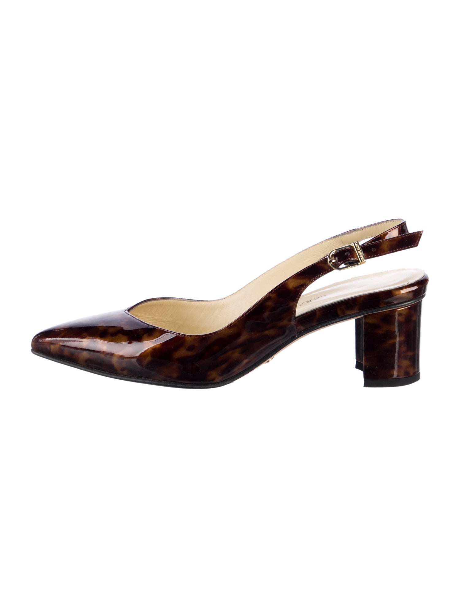 Sarah Flint Patent Leather Slingback Pumps