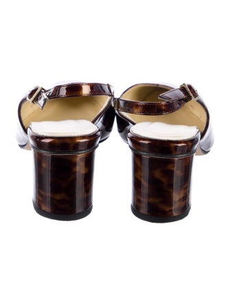 Sarah Flint Patent Leather Slingback Pumps