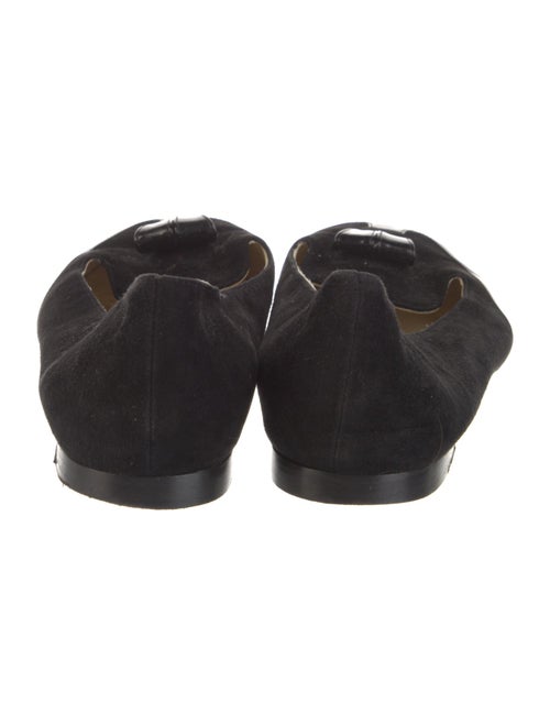 Sarah Flint Suede Bow Accents Loafers