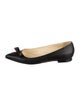 Sarah Flint Leather Bow Accents Ballet Flats