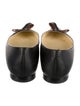 Sarah Flint Leather Bow Accents Ballet Flats