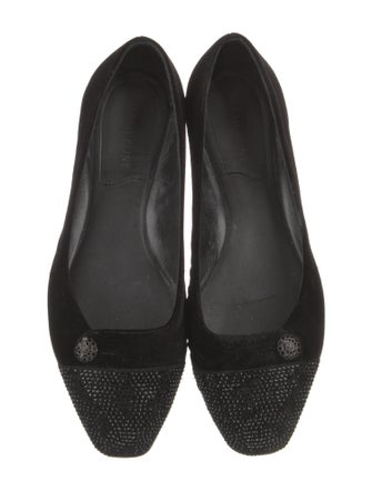 Sarah Flint Velvet Crystal Embellishments Flats
