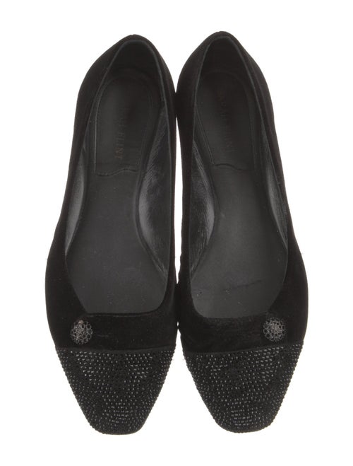Sarah Flint Velvet Crystal Embellishments Flats
