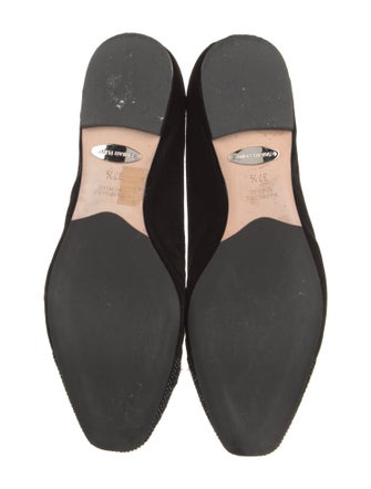 Sarah Flint Velvet Crystal Embellishments Flats