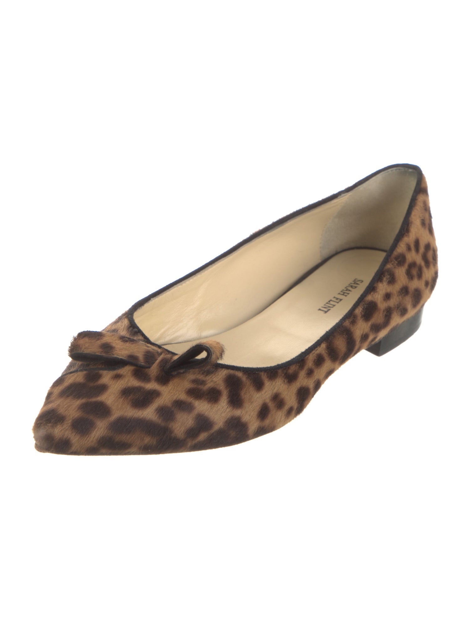 Sarah Flint Ponyhair Animal Print Flats