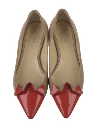 Sarah Flint Suede Colorblock Pattern Ballet Flats