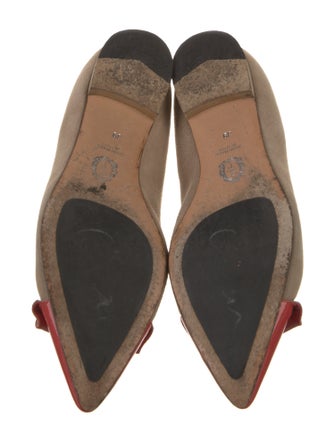 Sarah Flint Suede Colorblock Pattern Ballet Flats