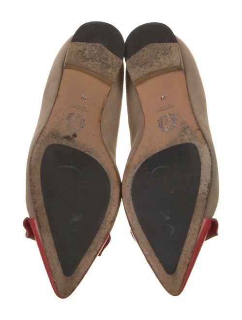 Sarah Flint Suede Colorblock Pattern Ballet Flats