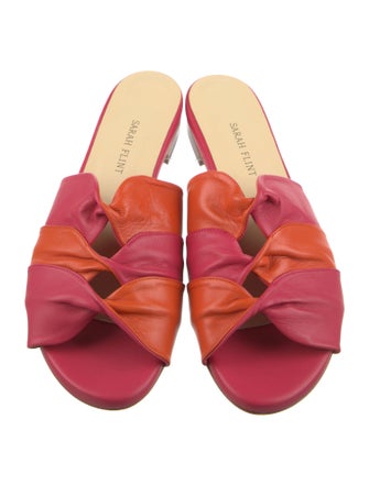 Sarah Flint Leather Cutout Accent Slides