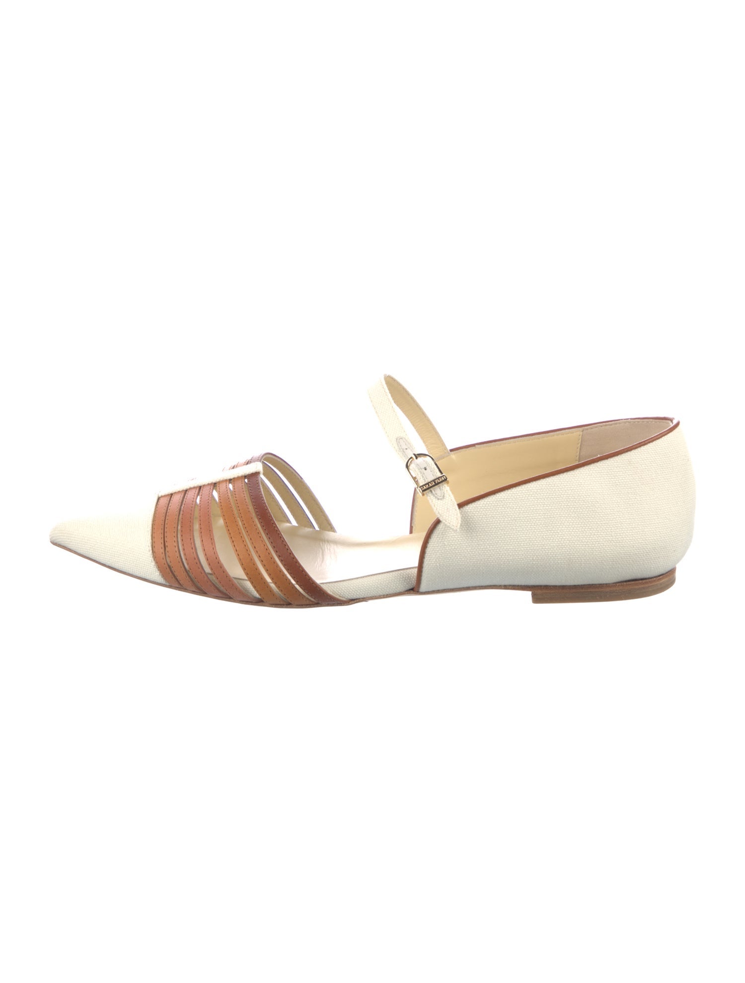 Sarah Flint Canvas Colorblock Pattern Mary Jane Flats