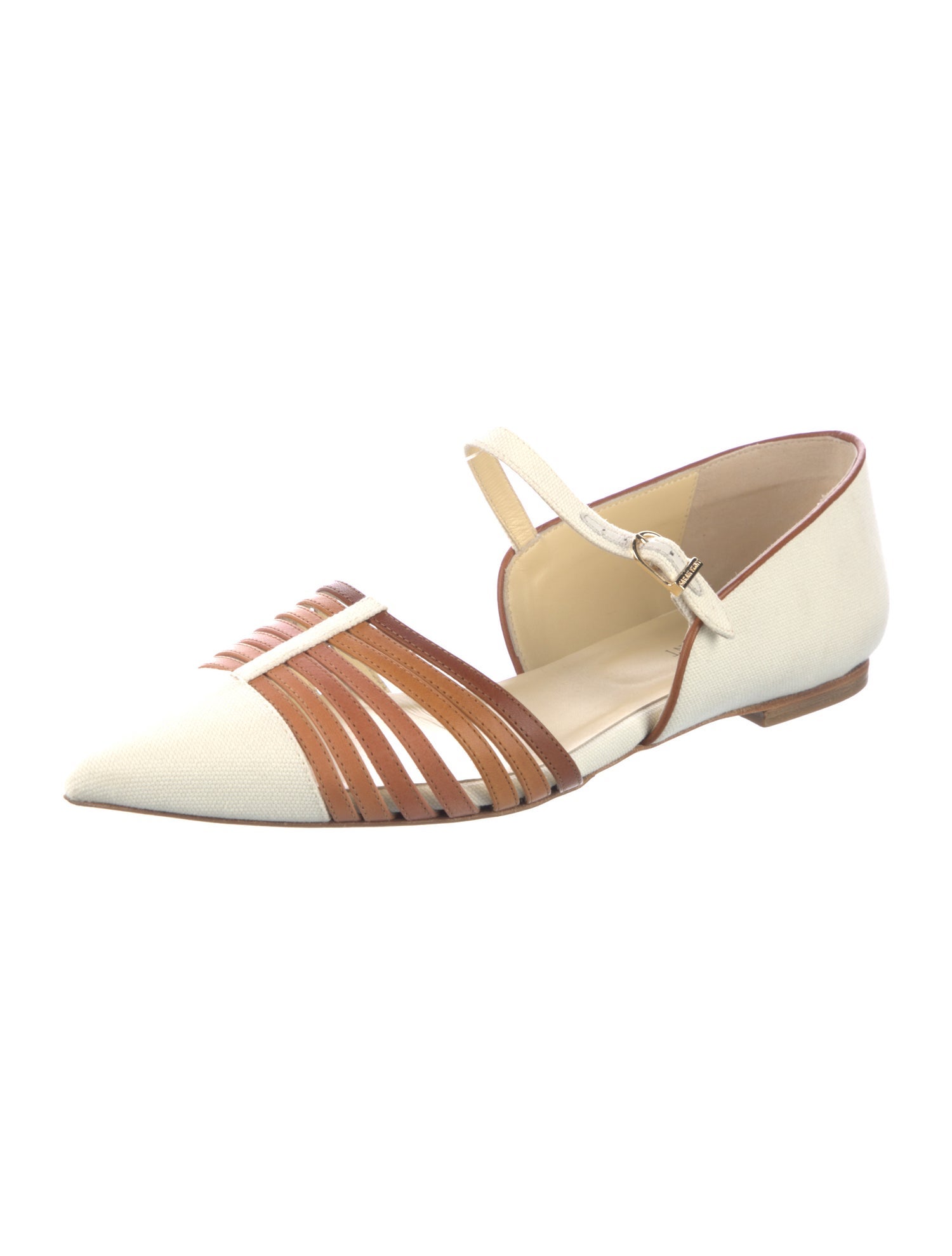 Sarah Flint Canvas Colorblock Pattern Mary Jane Flats