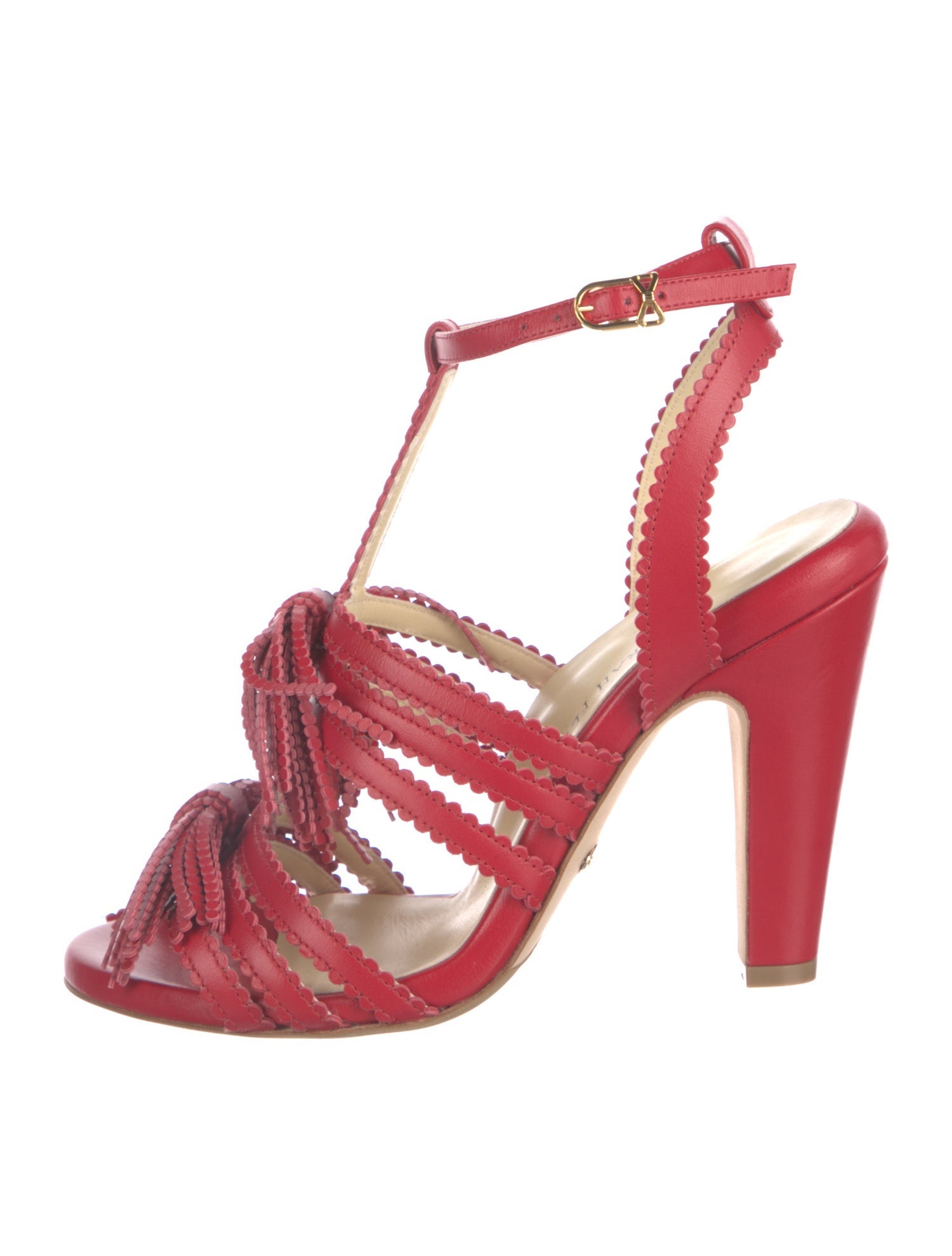 Sarah Flint Leather T-Strap Sandals